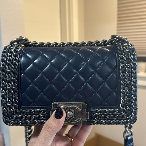 Small LE boy Bag Navy Blue - Picture 1 of 1